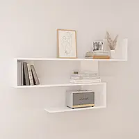 Полиця навісна настінна 720х1200х150 мм Білий