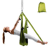 Антигравітаційний йога-гамак inSPORTline Hemmok - зелений