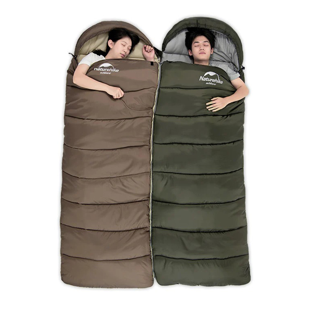 Спальник з капюшоном Naturehike U150 NH20MSD07, (11°C), лівий, коричневий Сделай это - Vdalo