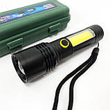 Ліхтарик BN-537-TG+COB (White+red), Тактичний ліхтар ручний, Топ-ліхтарик, Ліхтарик поліс, фото 2