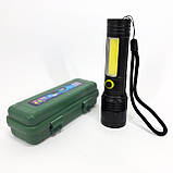 Ліхтарик BN-537-TG+COB (White+red), Тактичний ліхтар ручний, Топ-ліхтарик, Ліхтарик поліс, фото 10