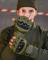 ПЕРШАТКИ БЕЗПАЛІ OUTDOOR TACTICS ЗАХИСТОМ OLIVE ВТ6010