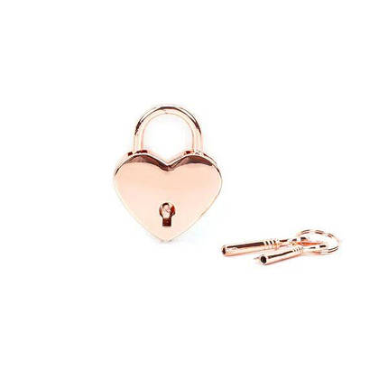 Замочок Liebe Seele Heart Shape Padlock Rose Gold (2 шт), фото 1