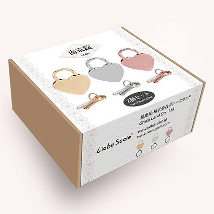 Замочок Liebe Seele Heart Shape Padlock Rose Gold (2 шт), фото 3