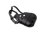 Шкіряний підсилений намордник для собак "Lockdog" чорний, фото 3