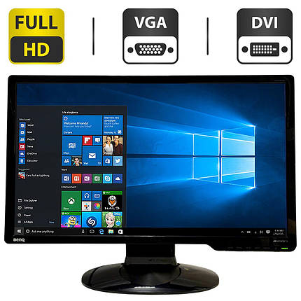 Монітор BenQ G2420HDBL / 24" (1920x1080) TN / VGA, DVI / VESA 100x100 + Кабель живлення, фото 1