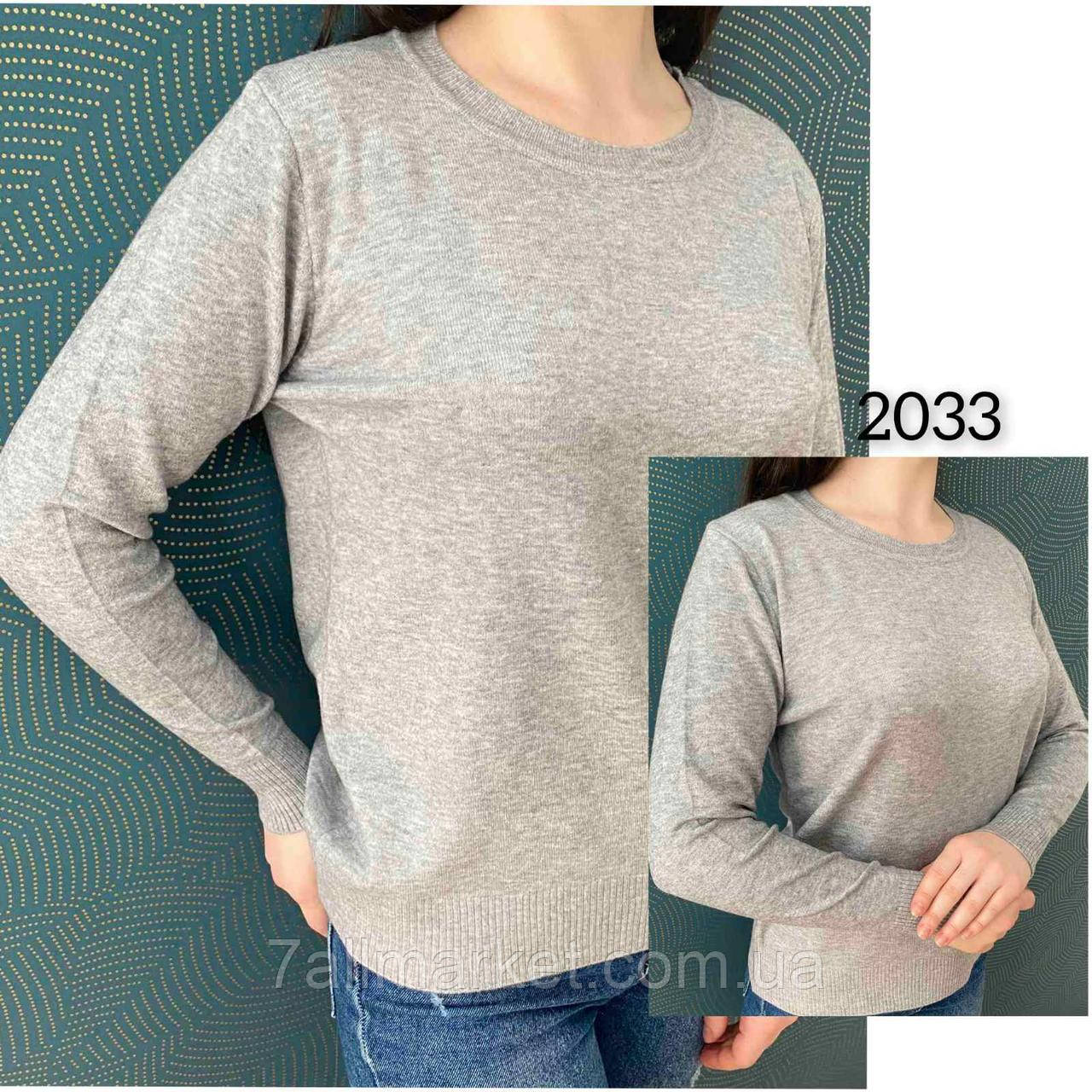 Светр жіночий 2033 grey р.42-48 "Seven Group" недорого гуртом від прямого постачальника