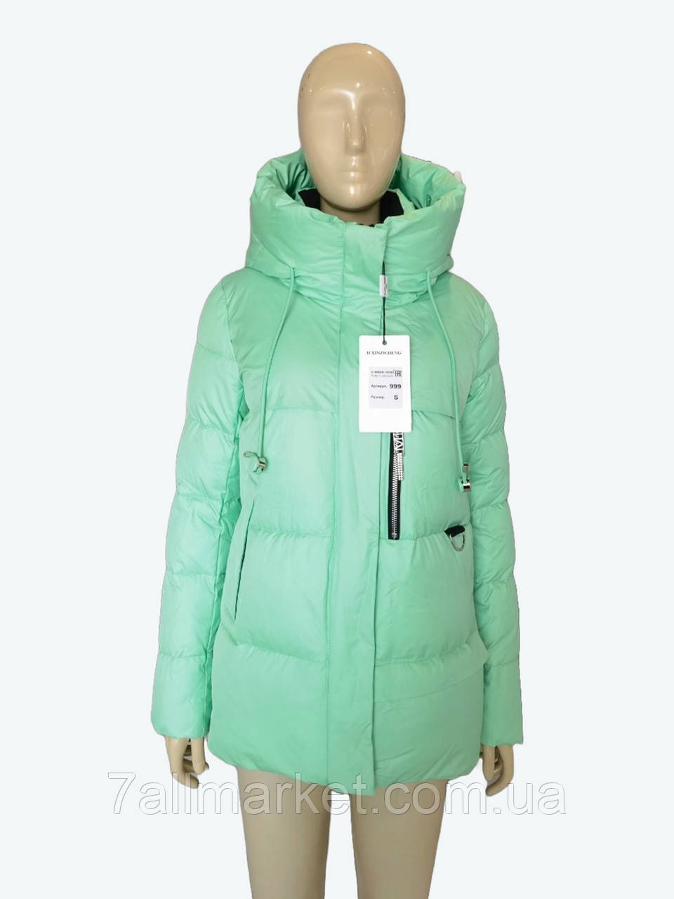 Куртка жіноча зима 999 green р.S-2XL "Seven Group" недорого гуртом від прямого постачальника