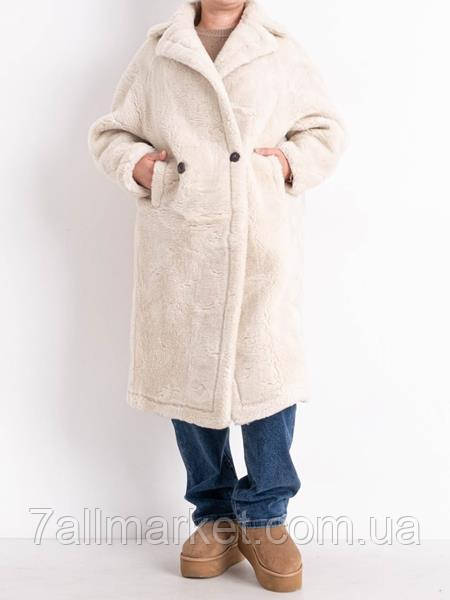 Пальто жіноче зимове 2024 beige р.L-XL "Seven Group" недорого гуртом від прямого постачальника