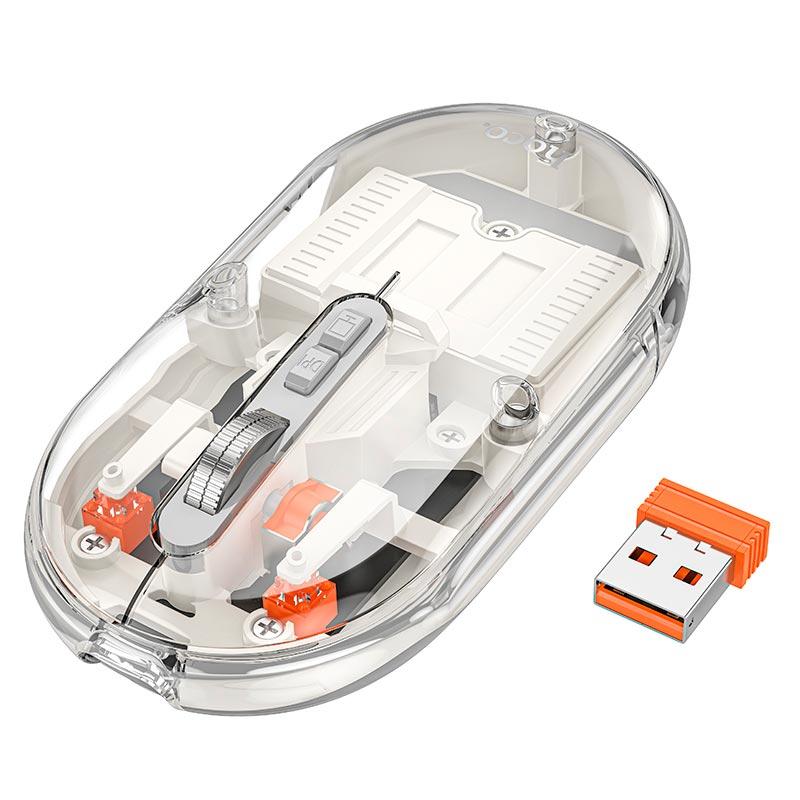Мишка Hoco General dual-mode silent wireless mouse GM35 (battery version) |2.4G+BT, 800-1200-1600DPI
