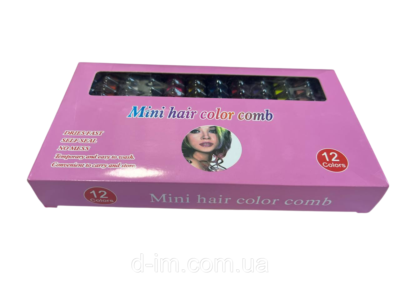 Набір крейда для волосся 1Hair chalk Різнокольорові барвники гребінець для дітей та дорослих (80)