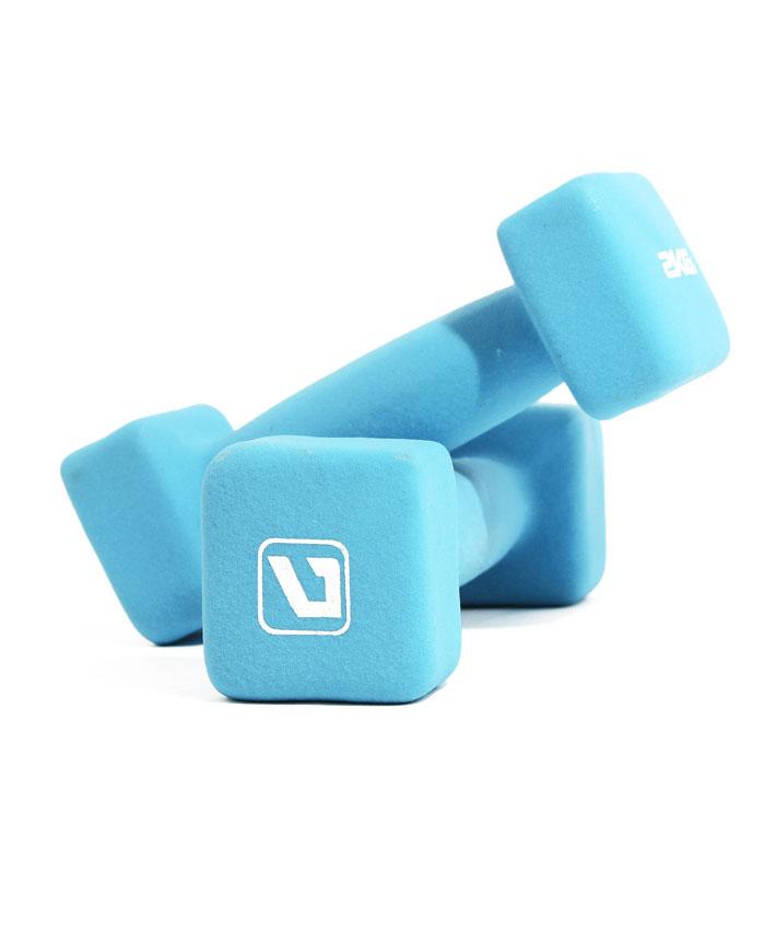 Гантелі неопренові пара LiveUp SQUARE HEAD DUMBBELL, фото 1