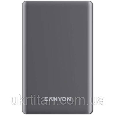 Оригінал! Батарея універсальна Canyon 5000mAh OnPower 505 slim Magsafe PD/20W Dark Grey (CNS-CPB505DG) - Вища Якість!, фото 1