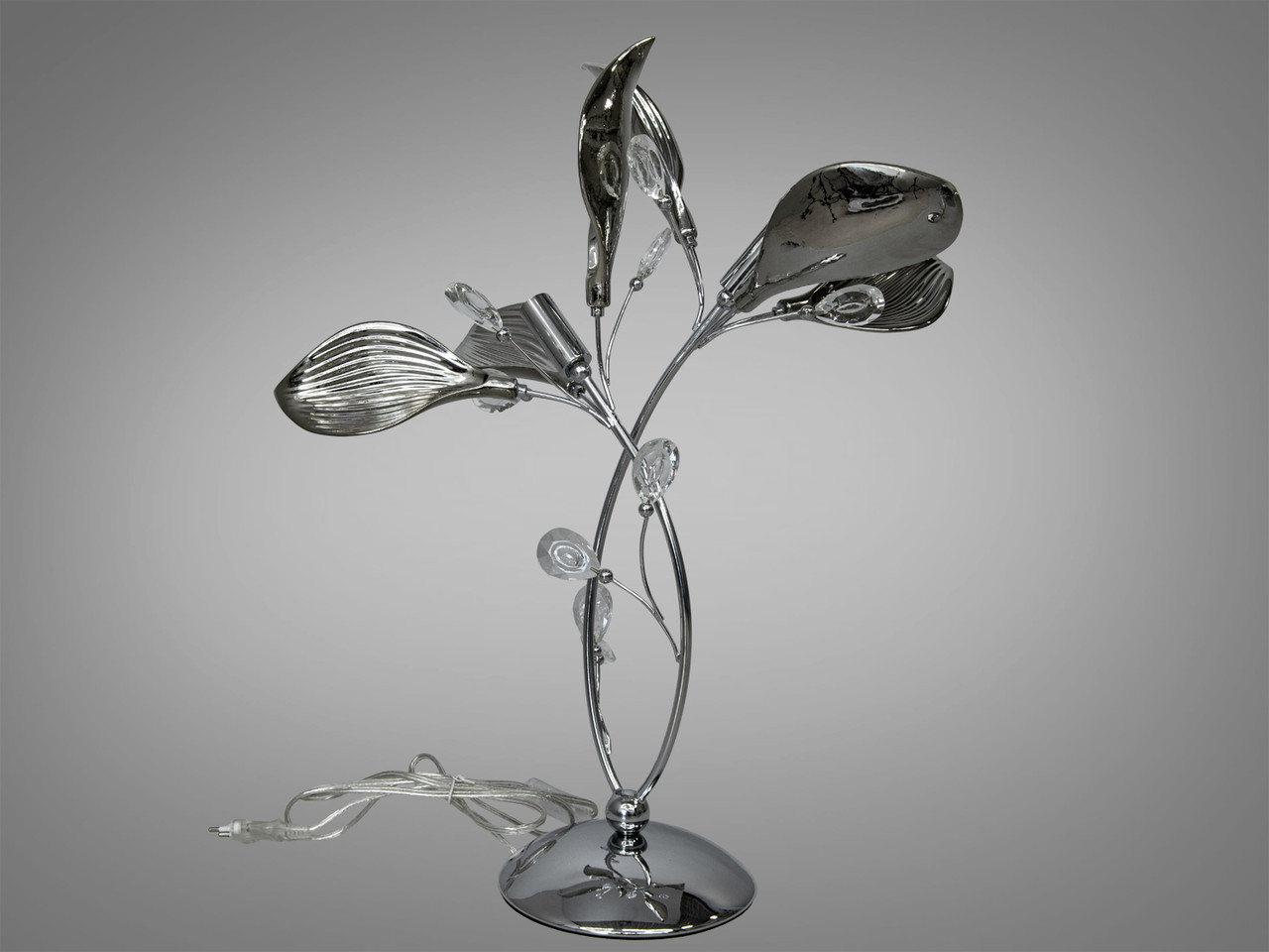 Настільна лампа з керамічними елементами для спальні, 2 лампи, хром 7229-2T HR