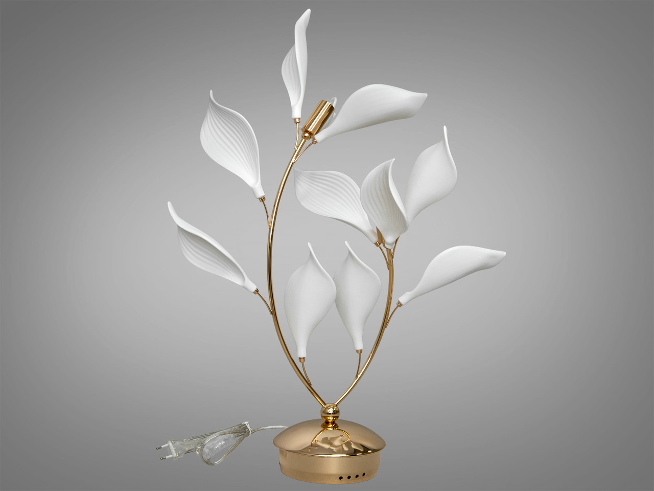 Елегантна керамічна настільна лампа для спальні, золота 7172-2T GD, фото 1