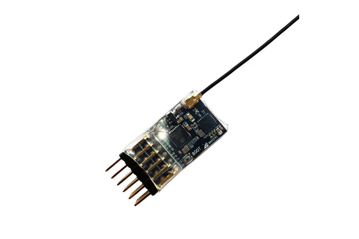 Приймач керування ELRS 2.4GHz BAYCK PWM 5CH CRSF SX1281+ESP8285 + антена в комплекті, для FPV дронів