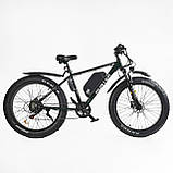 Електрофетбайк Corso «Hunter» 26" дюймів алюмінієва рама 500W/48V15AH, Shimano 7 швидкостей, дискові гідравлічні гальма, зібраний, фото 3