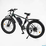 Електрофетбайк Corso «Hunter» 26" дюймів алюмінієва рама 500W/48V15AH, Shimano 7 швидкостей, дискові гідравлічні гальма, зібраний, фото 4