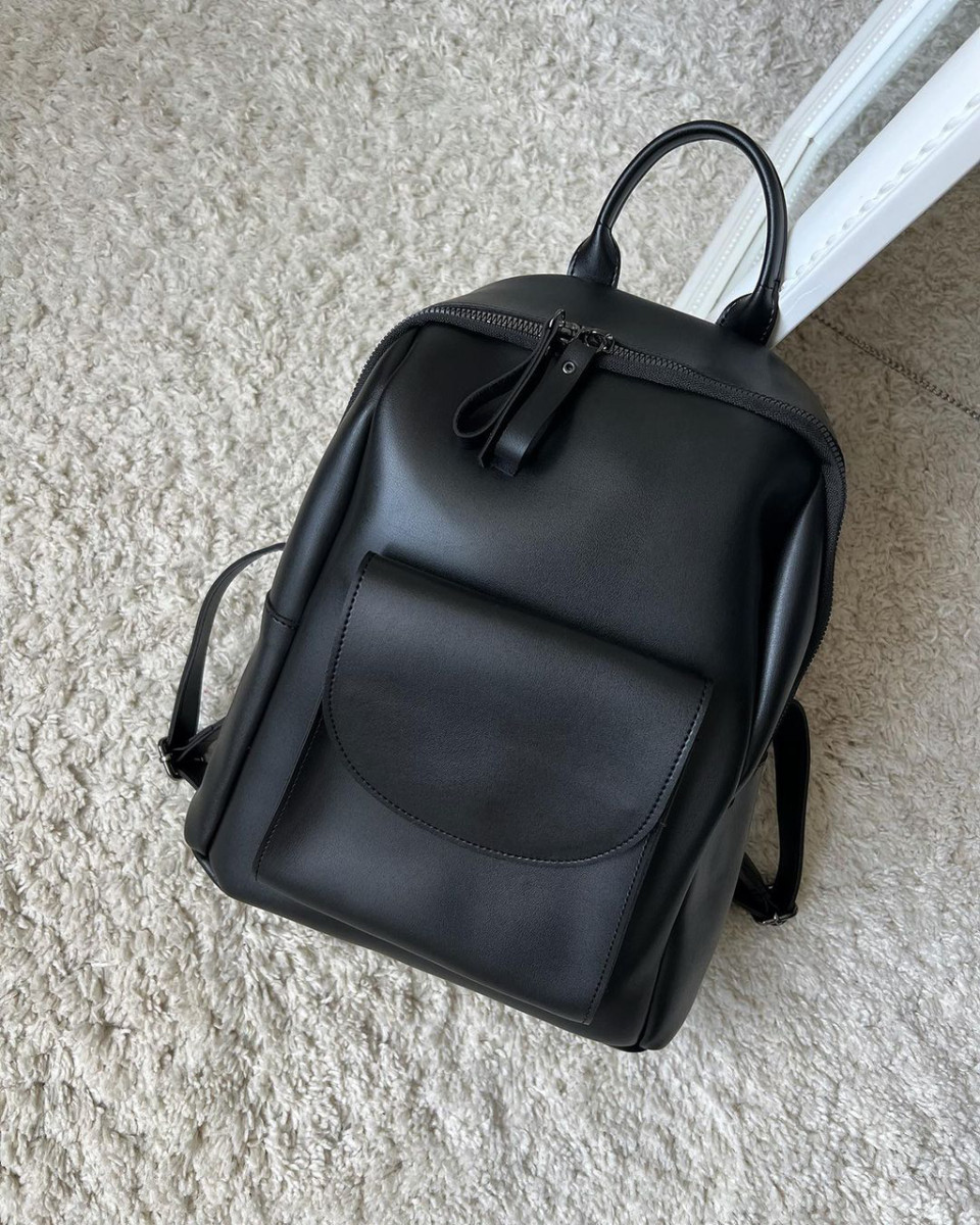 ЧОРНИЙ — якісний фабричний рюкзак із металевою фурнітурою (Луцьк, 675) 4740131