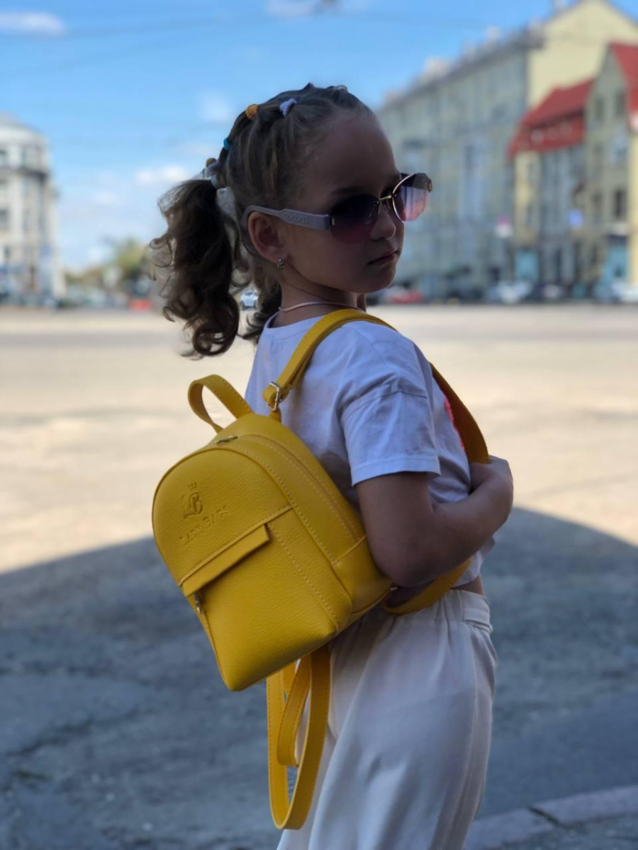 Жовтий — стильний, молодіжний та мініатюрний рюкзак Lady Bags на блискавці, з підкладкою (2007) 4920021, фото 1