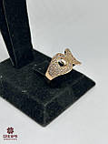 Золота Каблучка зі вставкою цирконій, фото 2