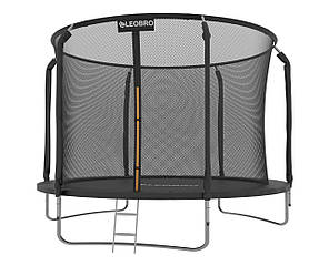 Батут із внутрішньою захисною сіткою 252 см LEOBRO Premium 8FT BLACK
