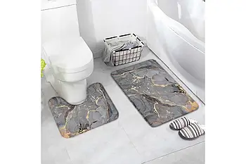 Антиковзні водопоглинальні килимки для ванної/туалети, набір 2 шт. Лучшая цена