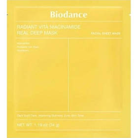 Нічна гідрогелева маска для обличчя Biodance Radiant Vita Niacinamide Real Deep Mask (34 g)