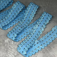 Стрейч-бейка (резинка-рюш), ширина 2 см, колір блакитний, арт 010093, відрізок 1 метр, Блакитний