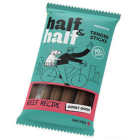 Ласощі для собак Half&Half у формі м'ясних паличок з яловичиною, 100 г