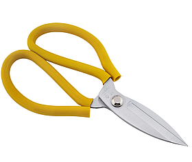 Ножиці сапожні опуклі жовта ручка