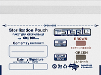 Крафт пакеты для стерилизации 60х100мм ProSteril белые 100 шт.
