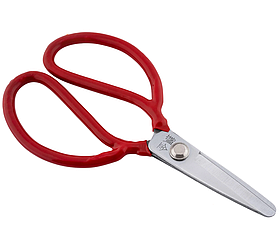 Ножиці сапожні посиленні із закругленими кінцями Червона ручка