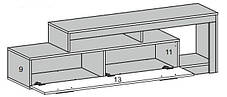 Тумба під телевізор Лайт 520х1780х420мм Пехотін, фото 2