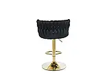 Обертовий барний стілець H4-FX (чорний/золотий), фото 3
