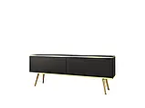 Тумба під телевізор Oro 135 (чорний/золотий), фото 2