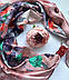 Дизайнерська хустка My Scarf "Рожева перліна" 90 см прикрашена коралом, фото 5