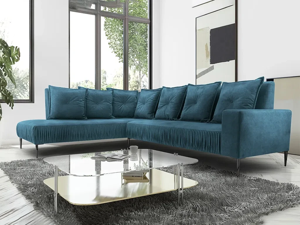 М'яка кутова софа Rino (синій темний), фото 1