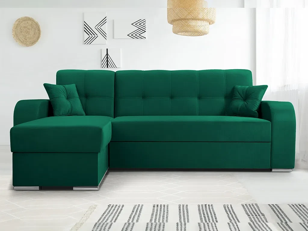 Розкладний кутовий диван Orinoco (зелений темний), фото 1