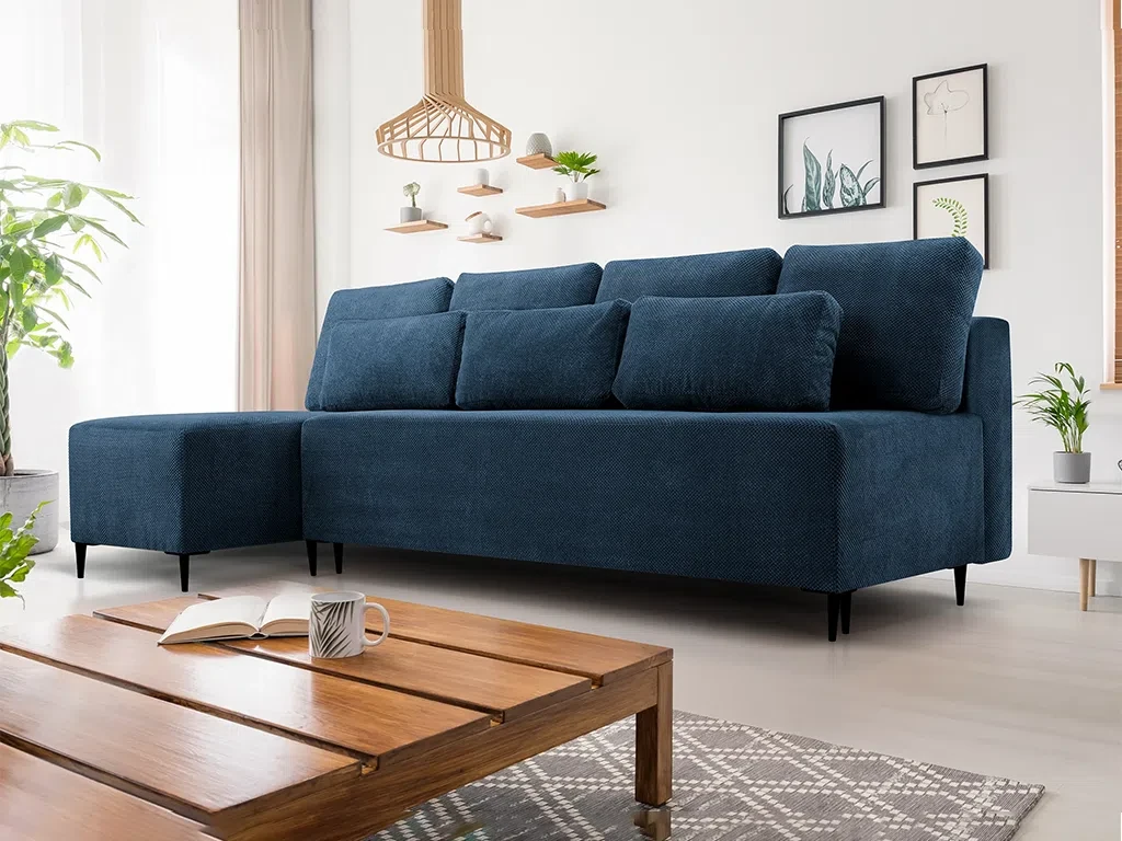 Розкладний кутовий диван Maroko (синій темний), фото 1