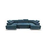 Розкладний кутовий диван Madryt Super (синій темний), фото 3