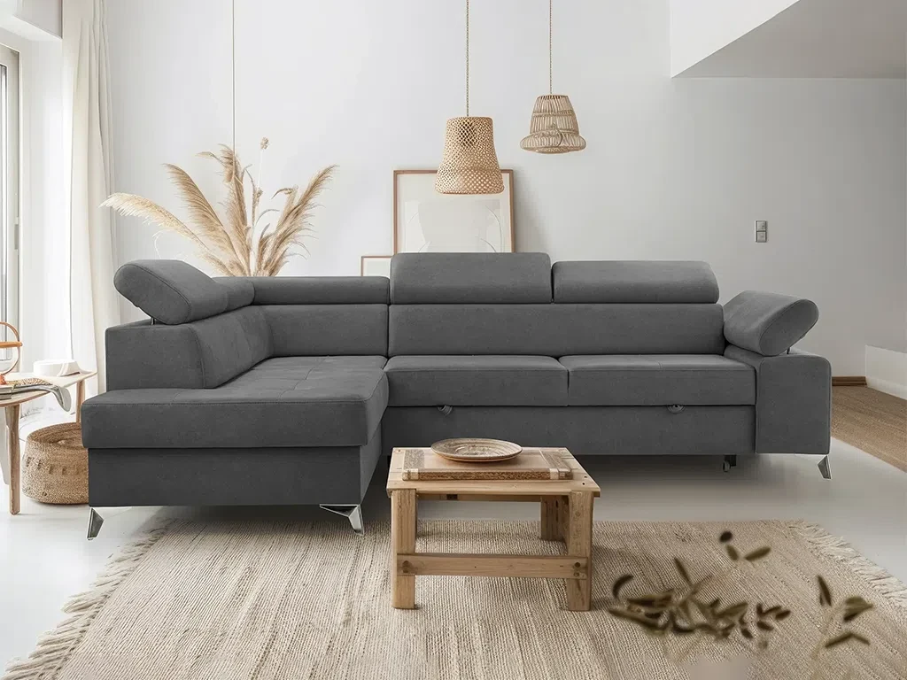 Розкладний кутовий диван Madryt (графіт), фото 1