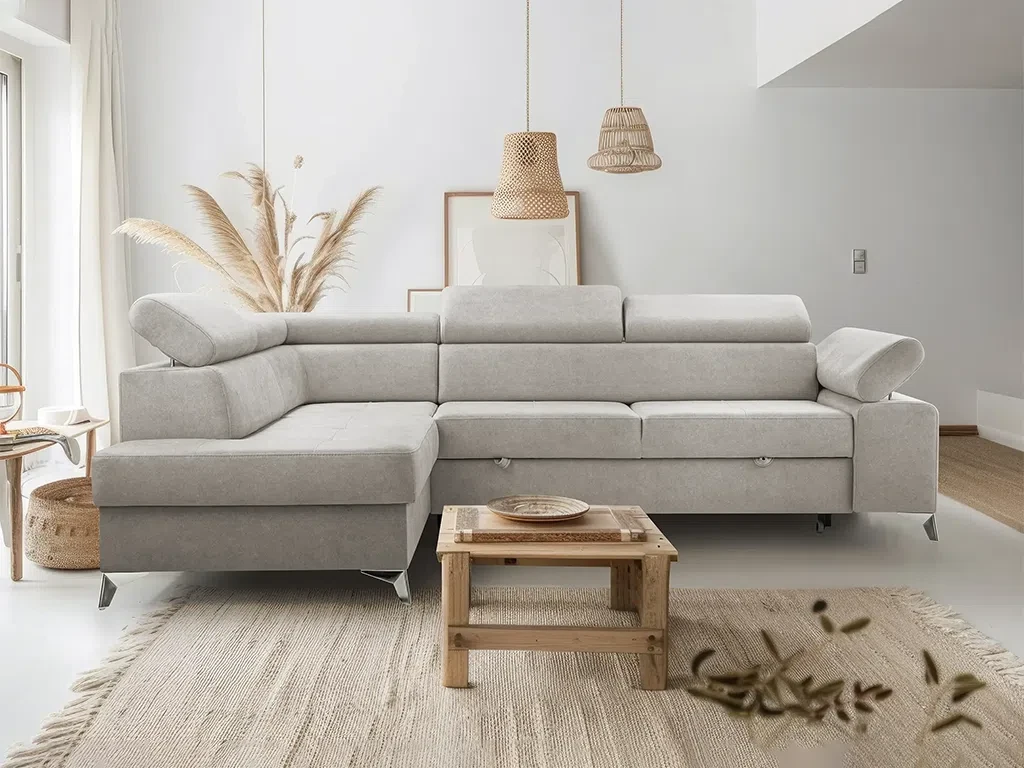 Розкладний кутовий диван Madryt (бежевий), фото 1