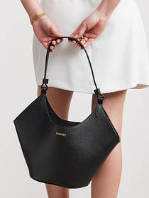 Шкіряний шопер маленький Melisma чорний