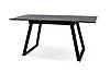 Стол обеденный ТАНДЕМ раскладной (черный мрамор/черный), фото 6