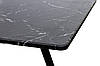 Стол обеденный ТАНДЕМ раскладной (черный мрамор/черный), фото 8