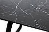 Стол обеденный ТАНДЕМ раскладной (черный мрамор/черный), фото 9