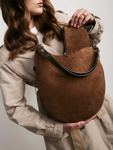 Коричнева шкіряна сумка через плече Marta, фото 1