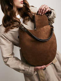 Коричнева шкіряна сумка через плече Marta