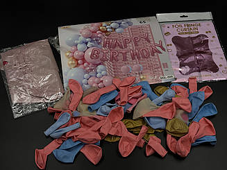 Фотозони з повітряних кульок. Happy Birthday.